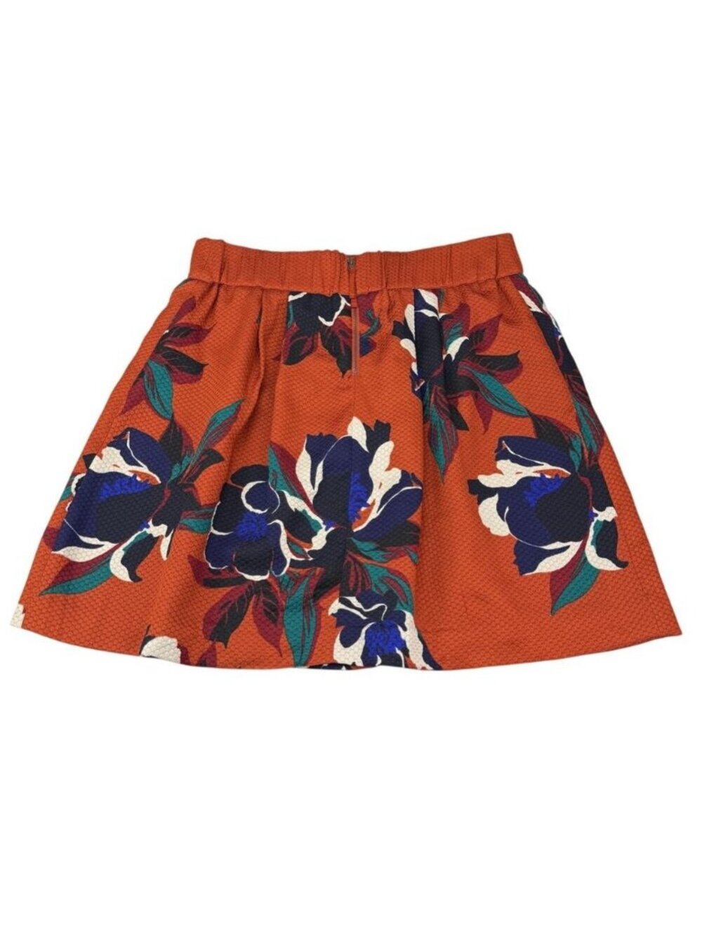 Anthropologie Maeve Maira Rust Orange Floral Skirt - Picture 4 of 5